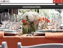 Tablet Screenshot of big4partyrentals.com